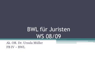 bwl f r juristen ws 08 09