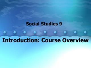 Introduction: Course Overview