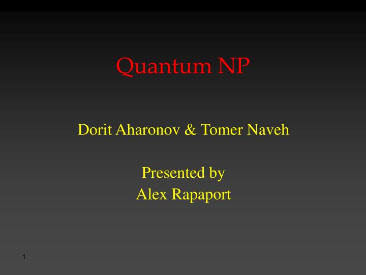 quantum np