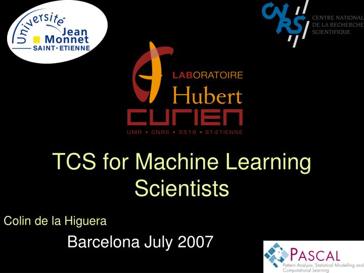 tcs for machine learning scientists