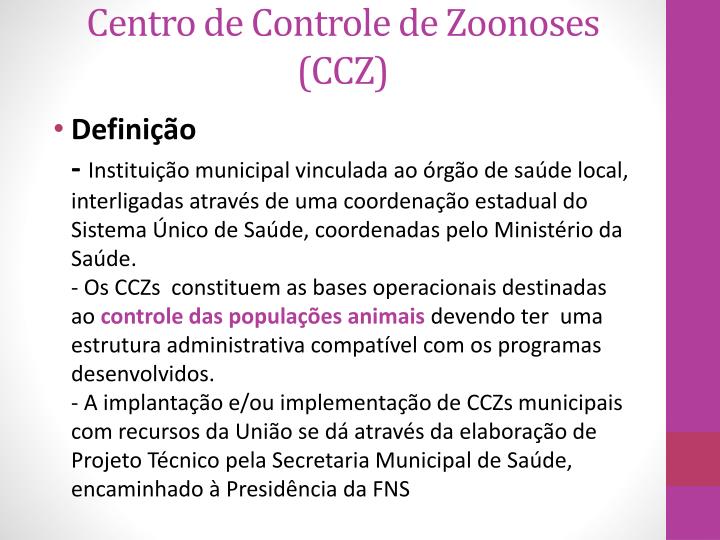 centro de controle de zoonoses ccz