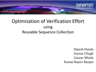 Optimization of Verification Effort using Reusable Sequence Collection