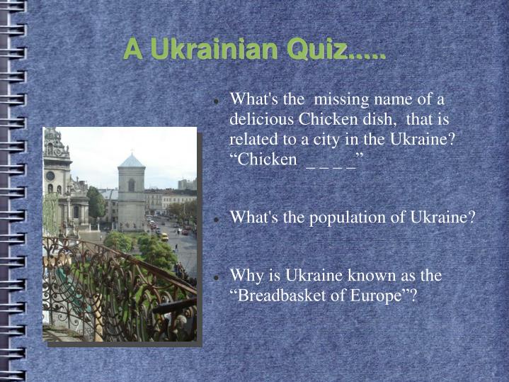 a ukrainian quiz