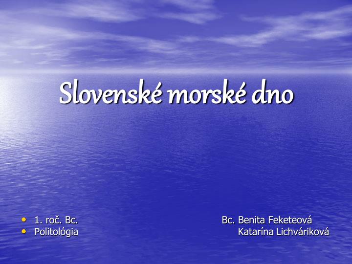 slovensk morsk dno