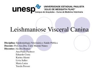 leishmaniose visceral canina