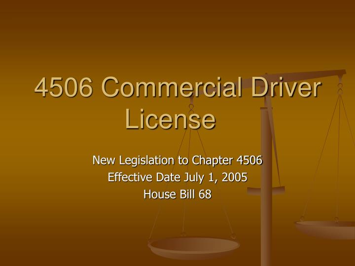 4506 commercial driver license