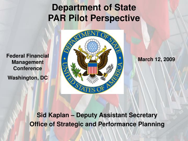 department of state par pilot perspective