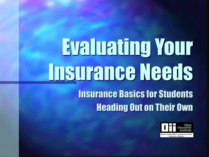 evaluating your insurance needs