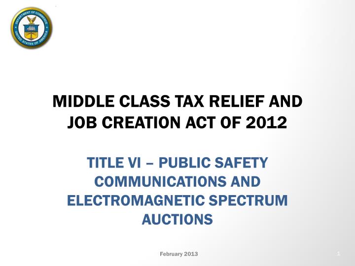 middle class tax relief and job creation act of 2012