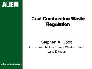 Coal Combustion Waste Regulation