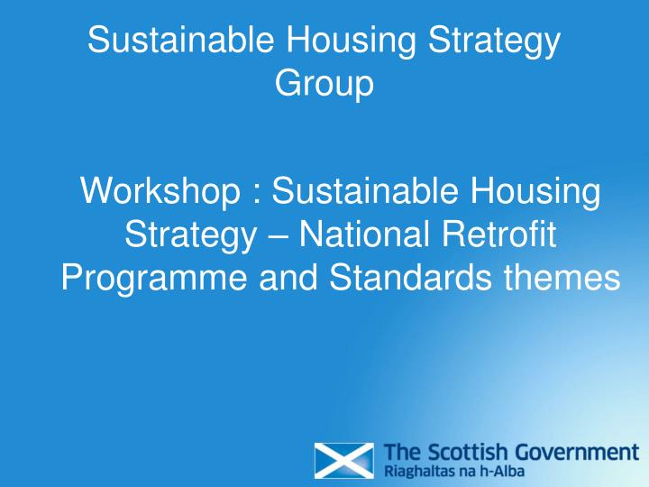 sustainable housing strategy group
