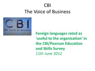 CBI The Voice of Business