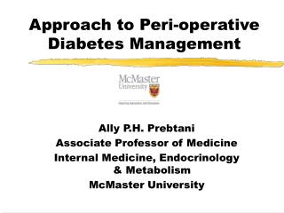 Approach to Peri-operative Diabetes Management