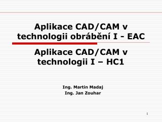 aplikace cad cam v technologii obr b n i eac