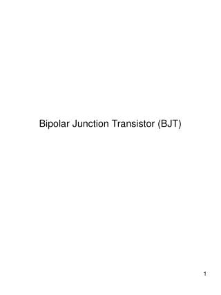 bipolar junction transistor bjt