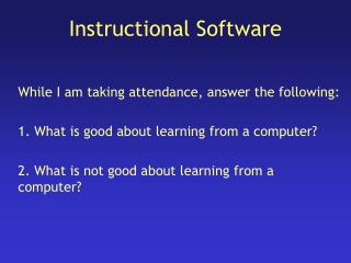 Instructional Software