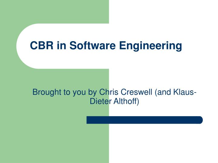 cbr in software engineering