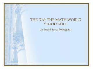 the day the math world stood still