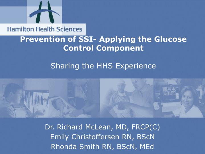 prevention of ssi applying the glucose control component sharing the hhs experience