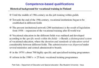 Competence-based qualifications