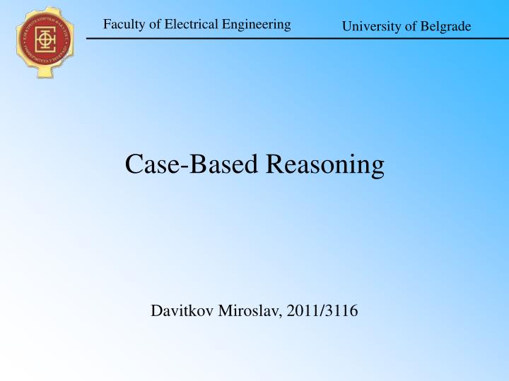 case based reasoning