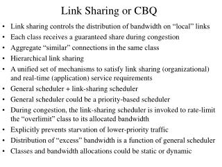 Link Sharing or CBQ