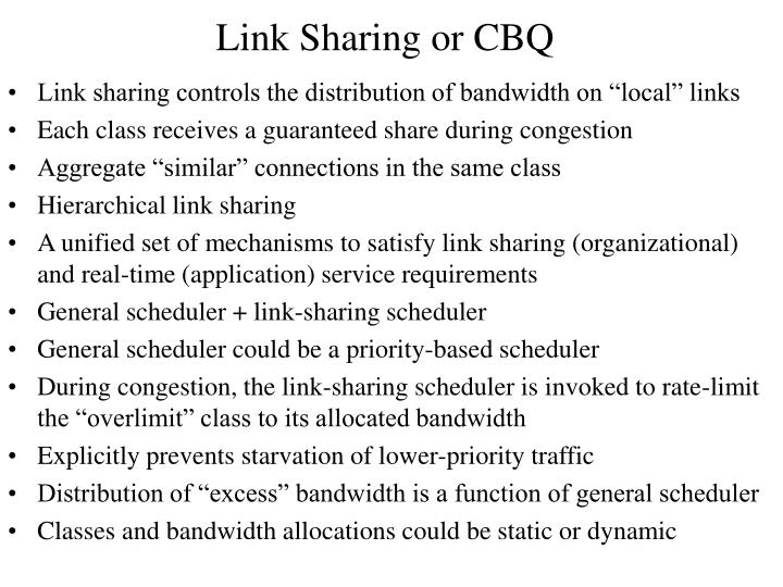 link sharing or cbq