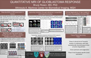 QUANTITATIVE MRI OF GLIOBLASTOMA RESPONSE Bruce Rosen, MD, PhD