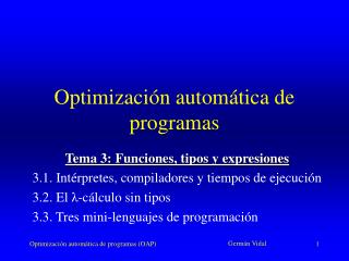 optimizaci n autom tica de programas