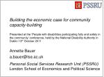 Building the economic case for community capacity-building - slide 1