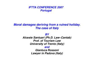 IFTTA CONFERENCE 2007 Portugal