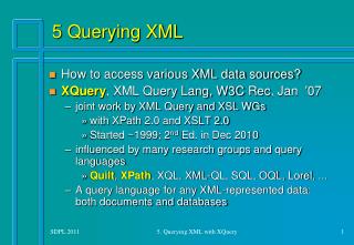 5 Querying XML