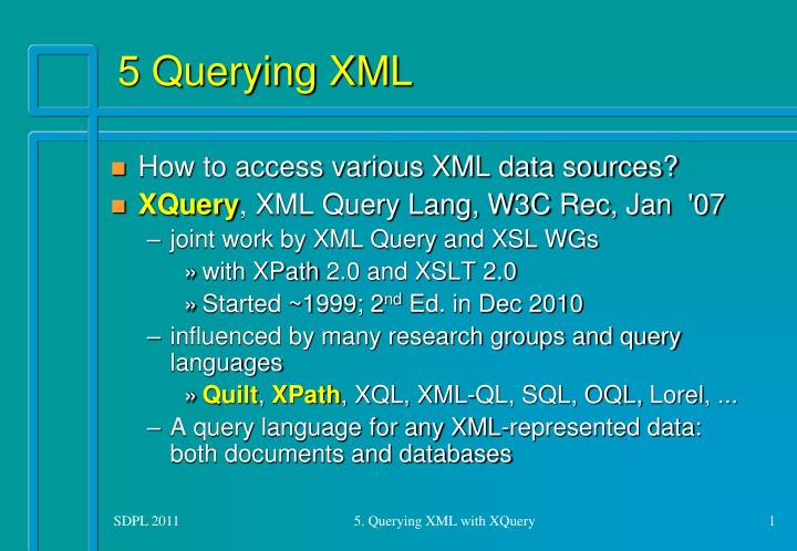 5 querying xml