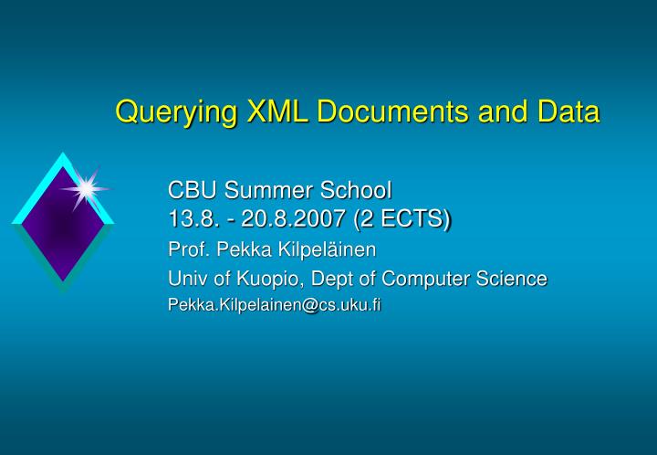 querying xml documents and data