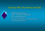 Exploring XML Querying: Techniques and Fundamentals in Structured Document Manipulation - slide 1