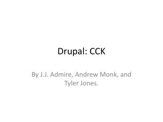 Drupal: CCK