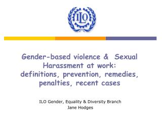 ILO Gender, Equality &amp; Diversity Branch Jane Hodges