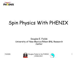 Spin Physics With PHENIX