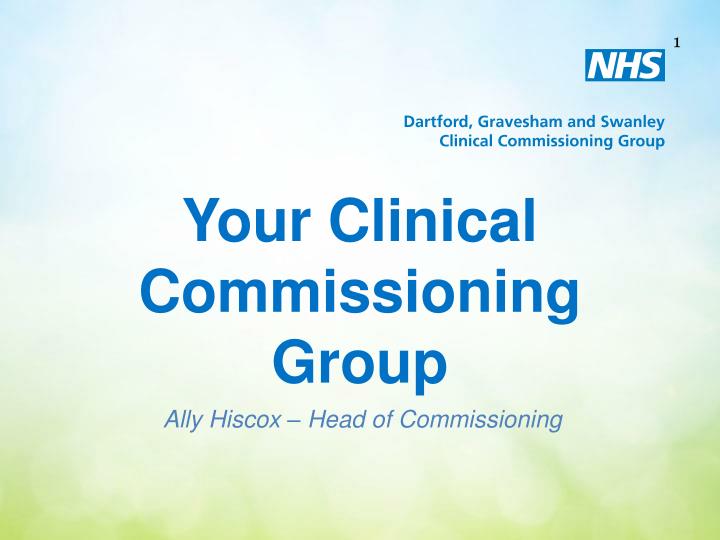 your clinical commissioning group