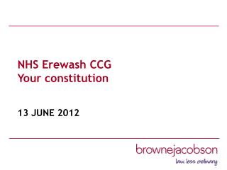 nhs erewash ccg your constitution