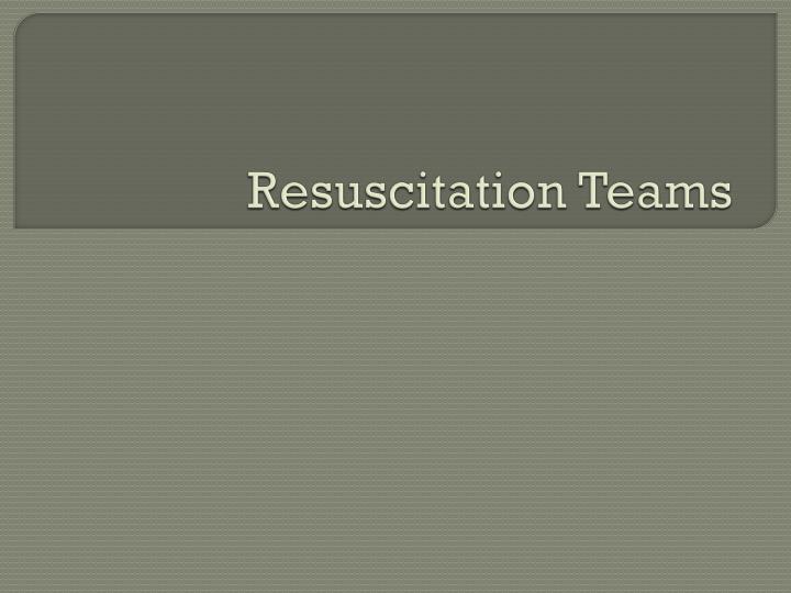 resuscitation teams