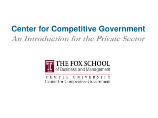 Center for Competitive Government