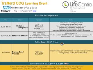 Trafford CCG Learning Event