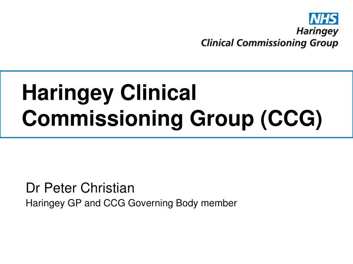 haringey clinical commissioning group ccg