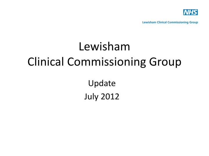lewisham clinical commissioning group