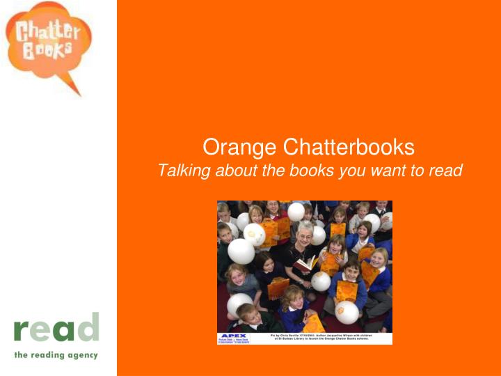 orange chatterbooks talking about the books you want to read