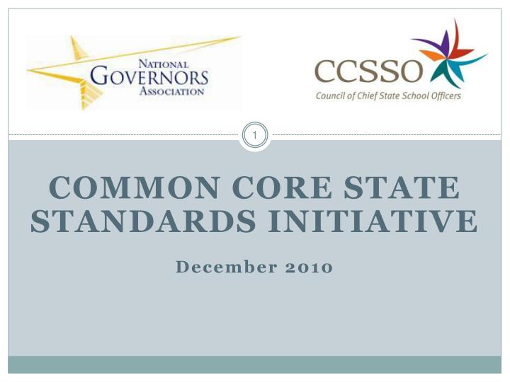 common core state standards initiative december 2010