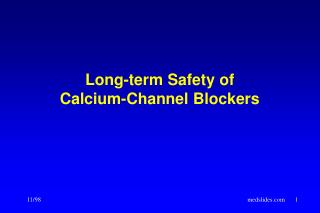 long term safety of calcium channel blockers
