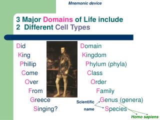 3 Major Domains of Life include 2 Different Cell Types