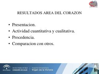 resultados area del corazon
